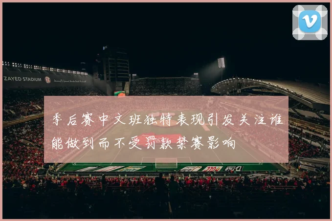 季后赛中文班独特表现引发关注谁能做到而不受罚款禁赛影响